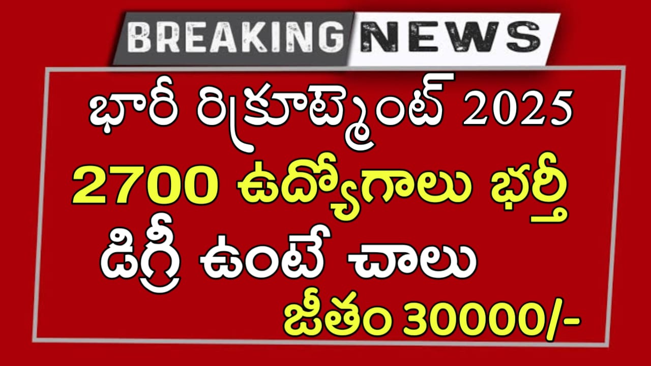 latest bank job recruitment 2025 telugu