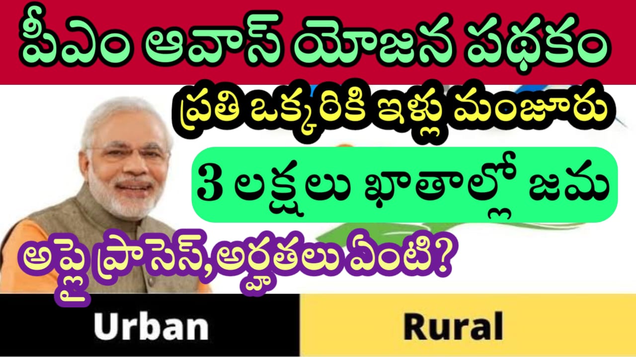 pm awas yojana scheme apply online telugu